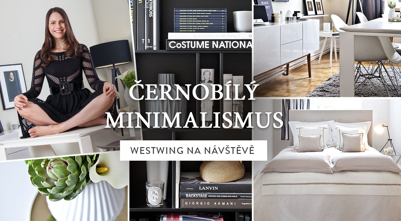 černobílý interiér