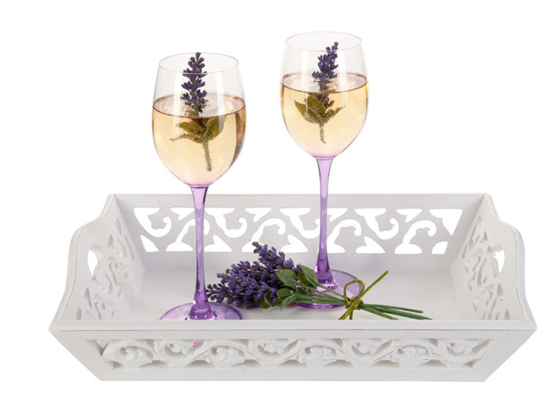 Lila Launemacher Sektglas