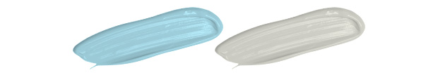 Farbkombi: Hellblau und Creme