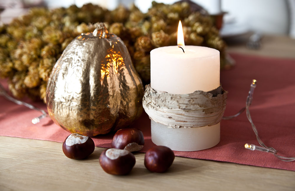 Herbstliche Tischdeko