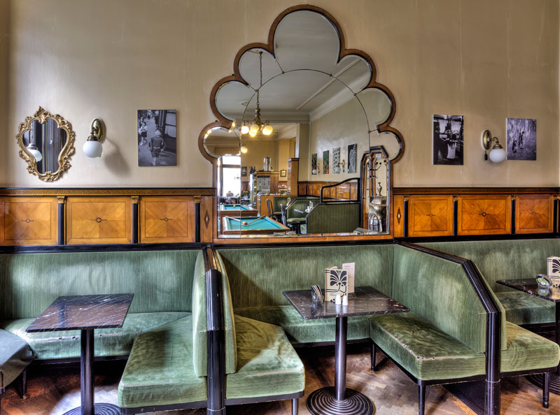 Wiener Kaffeehäuser Café Goldegg grüne Polster