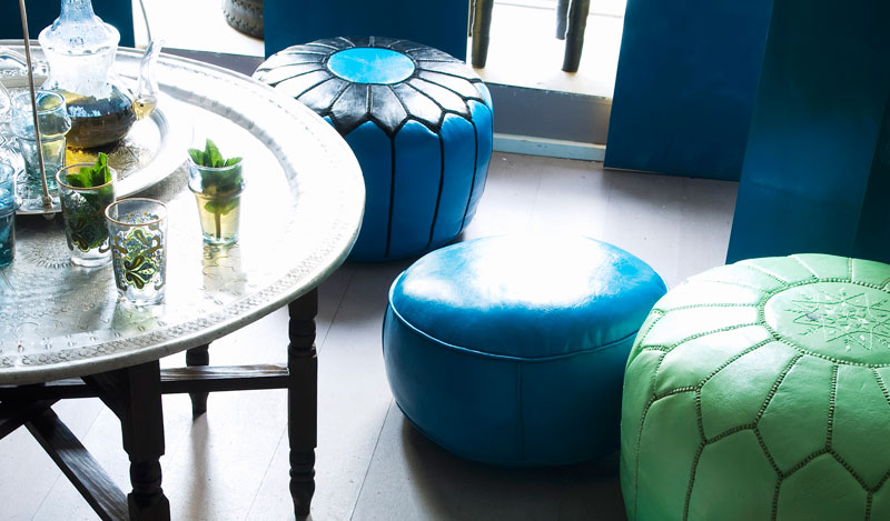 Orient Leder Pouf