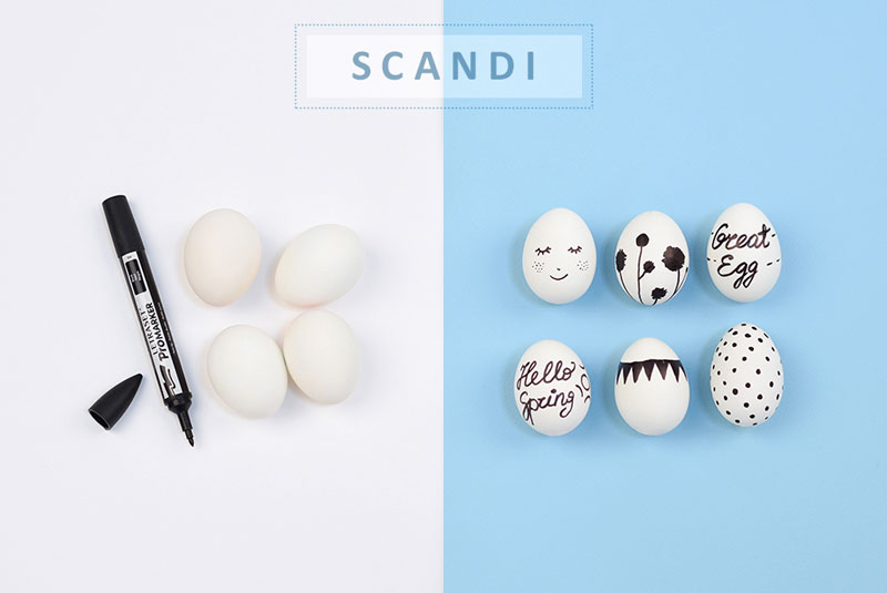 DIY Ostereier Scandi