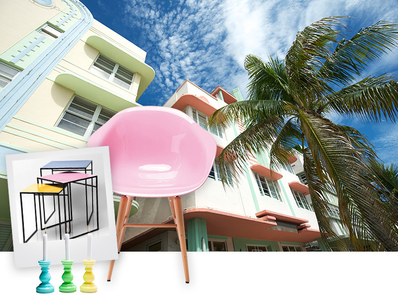 Miami Pastellfarben