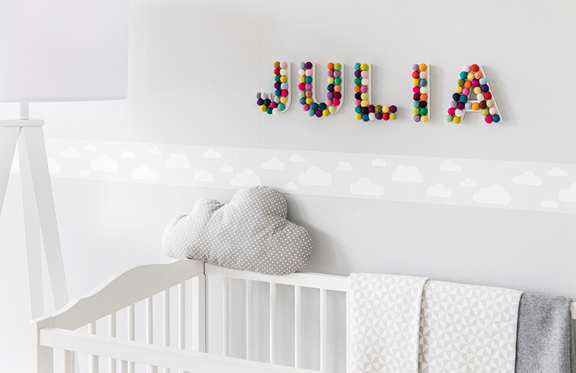 Kinderzimmer-Deko: Baby Name
