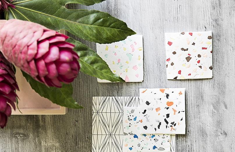 Der bunte Trend ist zurück: Terrazzo Untersetzer