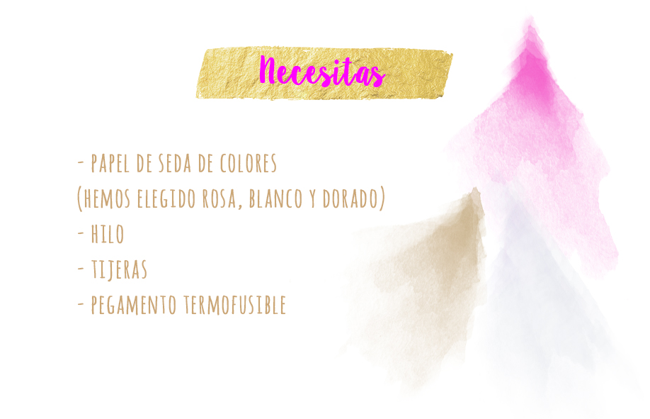 Guirnalda de papel DIY materiales