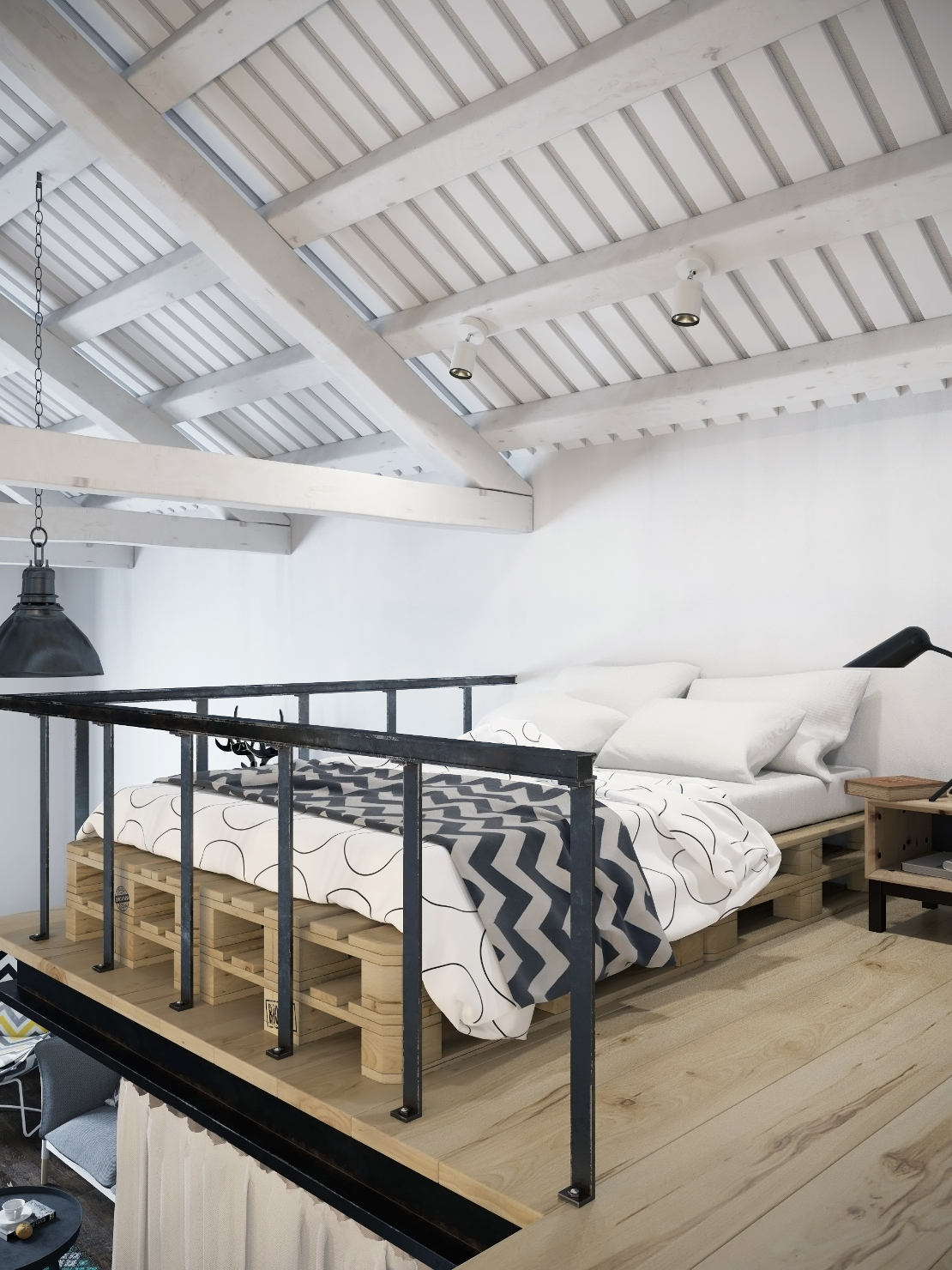 loft-nordico-praga-cama