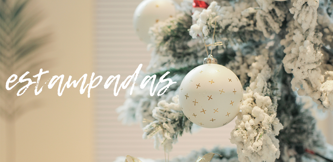 Ideas para decorar las bolas de Navidad estampadas