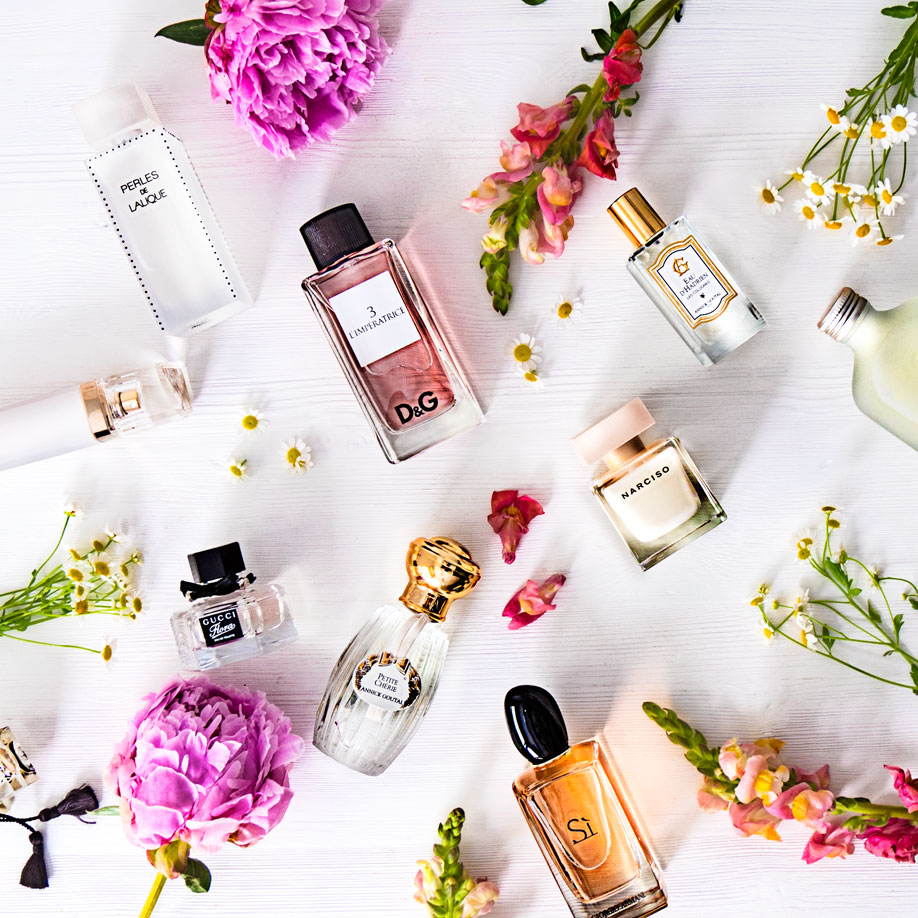 bandejas para perfumes frascos