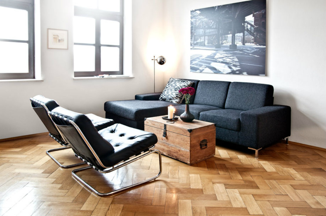 Piso estilo masculino salón completo