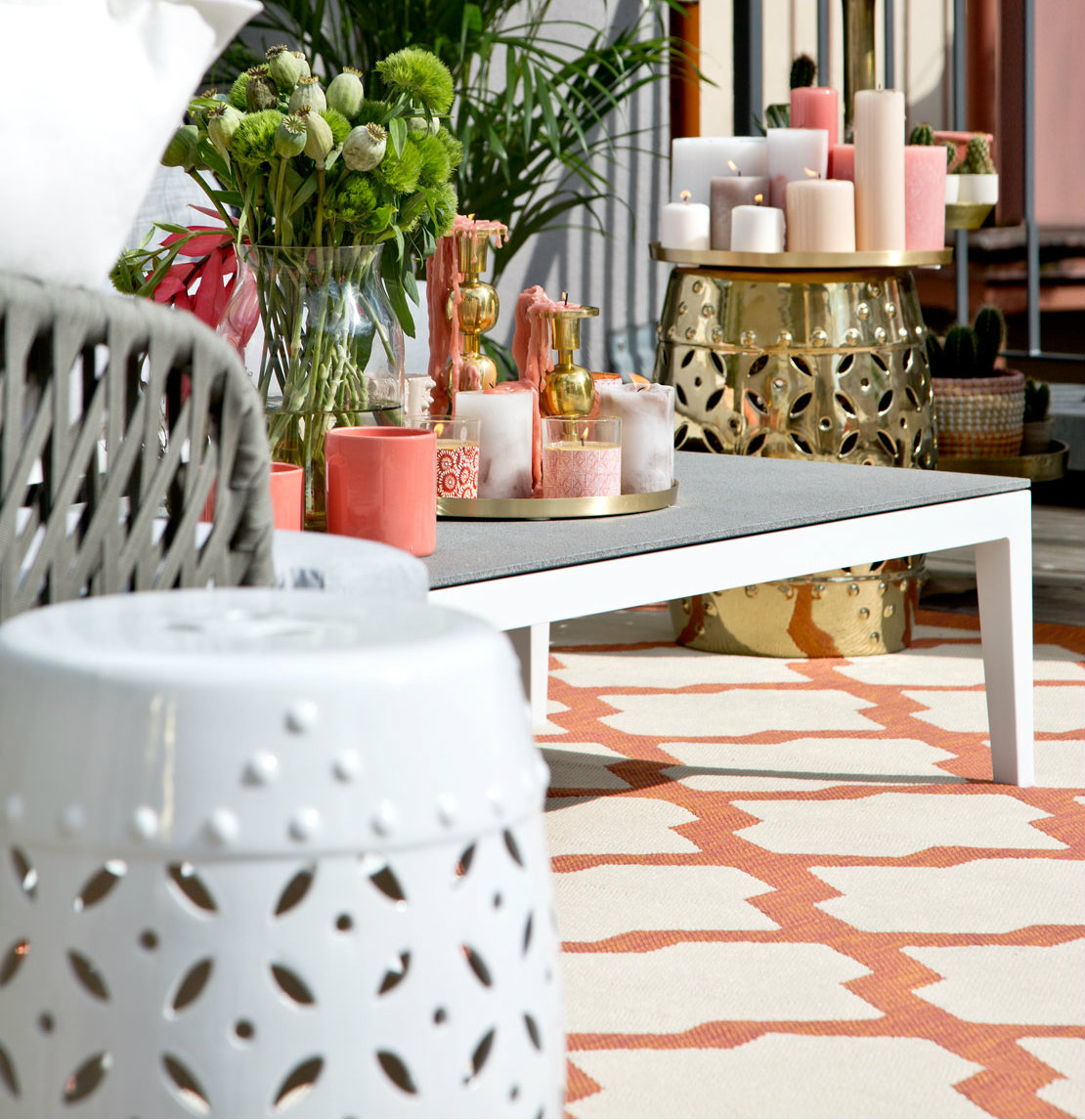 Terraza perfecta para el verano con asientos