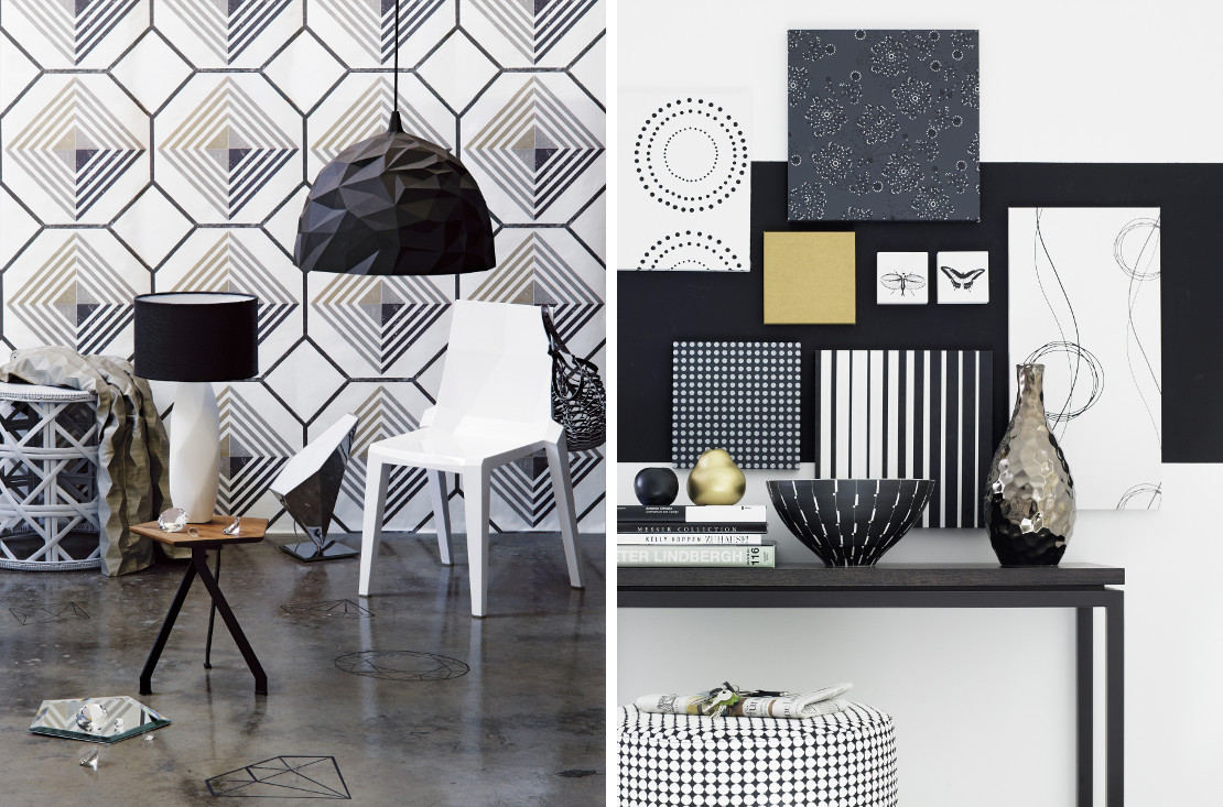 Decoración en blanco y negro toques de color