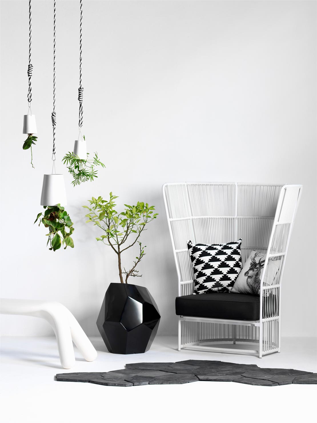 Decoración en blanco y negro