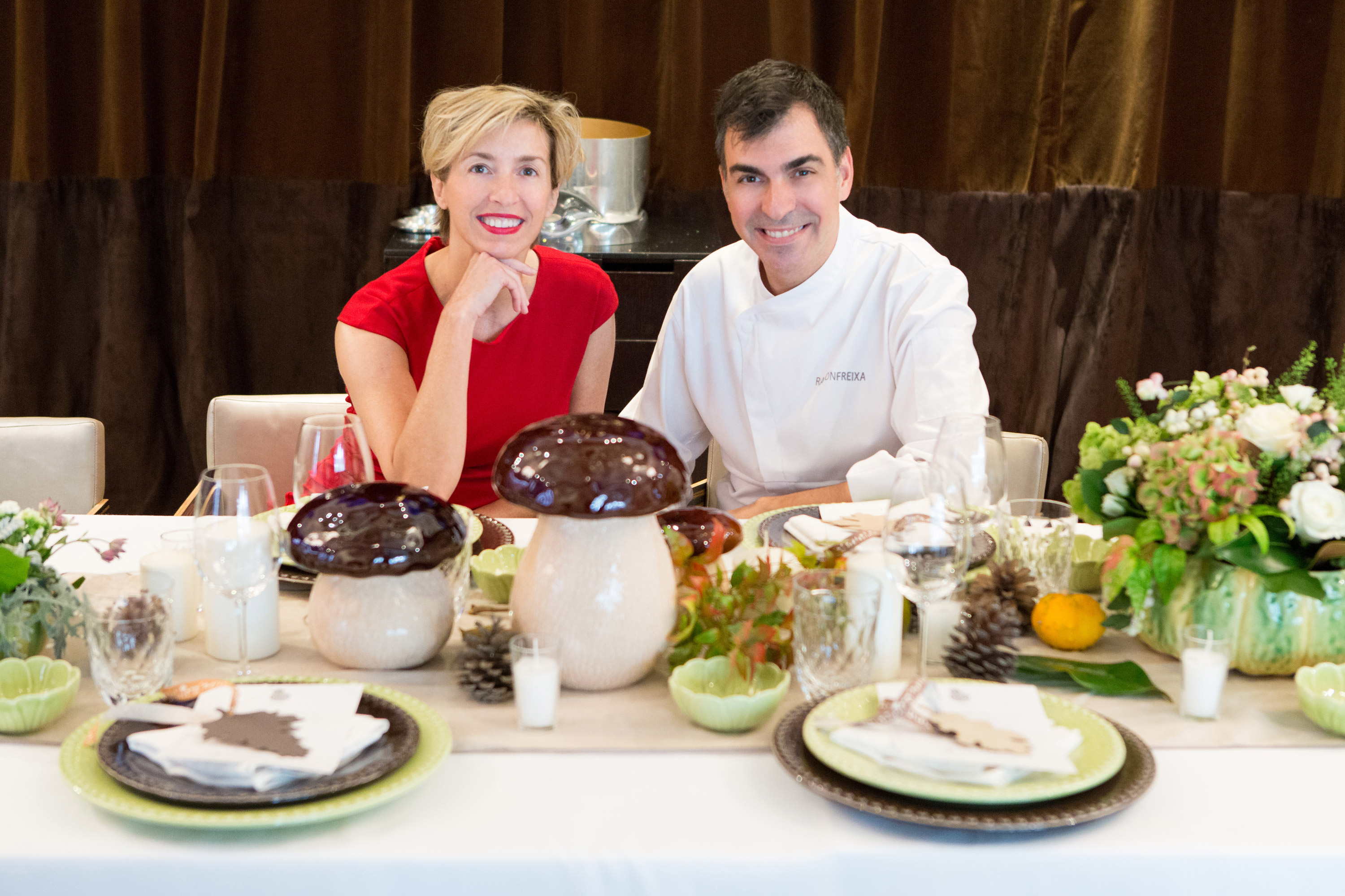 Silvia Arenas y el chef Ramón Freixa
