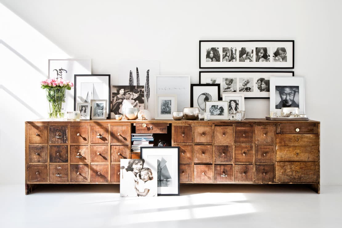 loft remodelado cómoda de madera