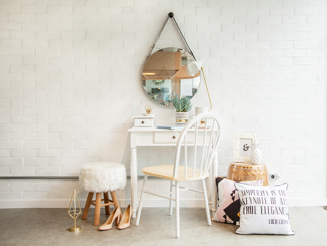 Estilo girly para decorar el tocador
