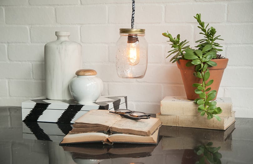 DIY Lámpara tarro