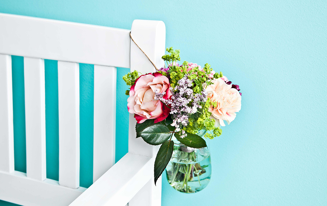 Bouquet de fleurs suspendu