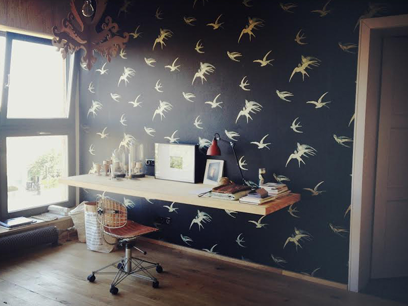 papier peint oiseaux