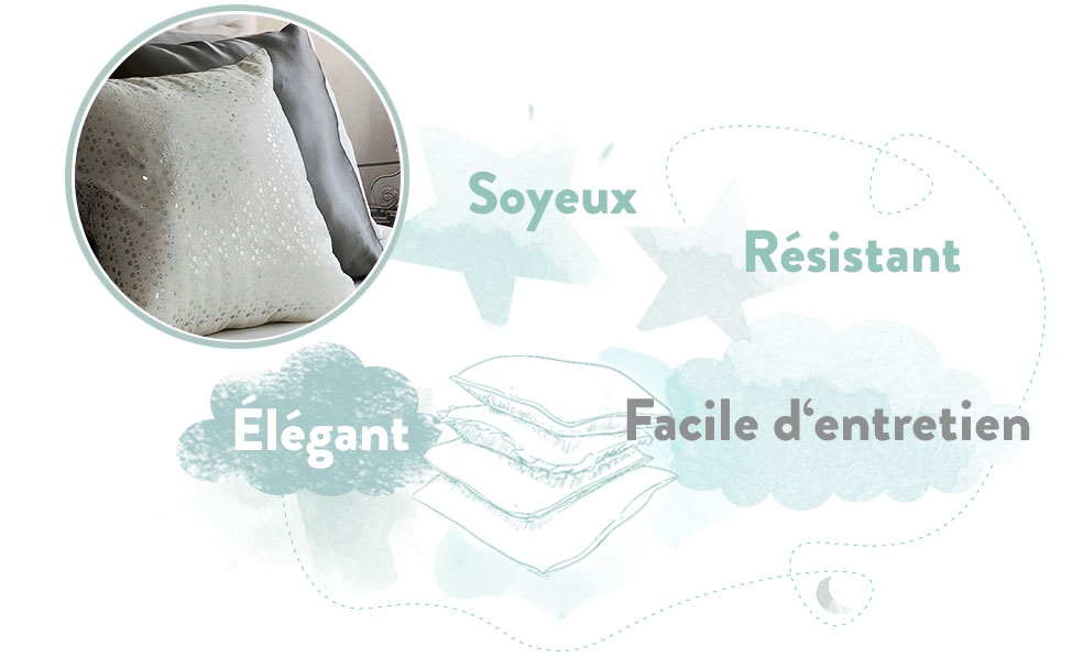 Linge de lit en satin - soyeux et précieux