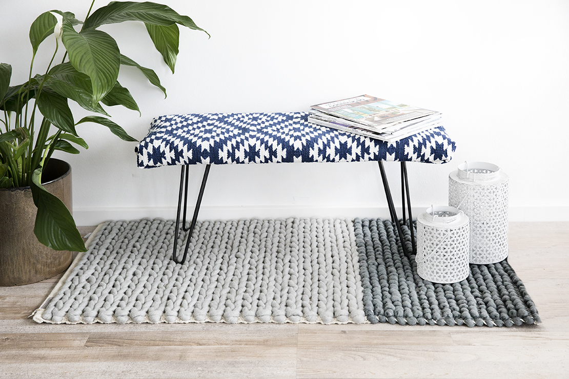 DIY banc customisation tapisserie tapis