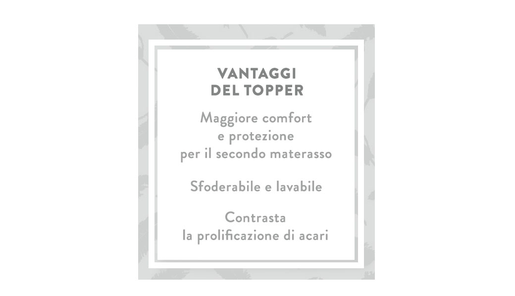letto boxspring topper