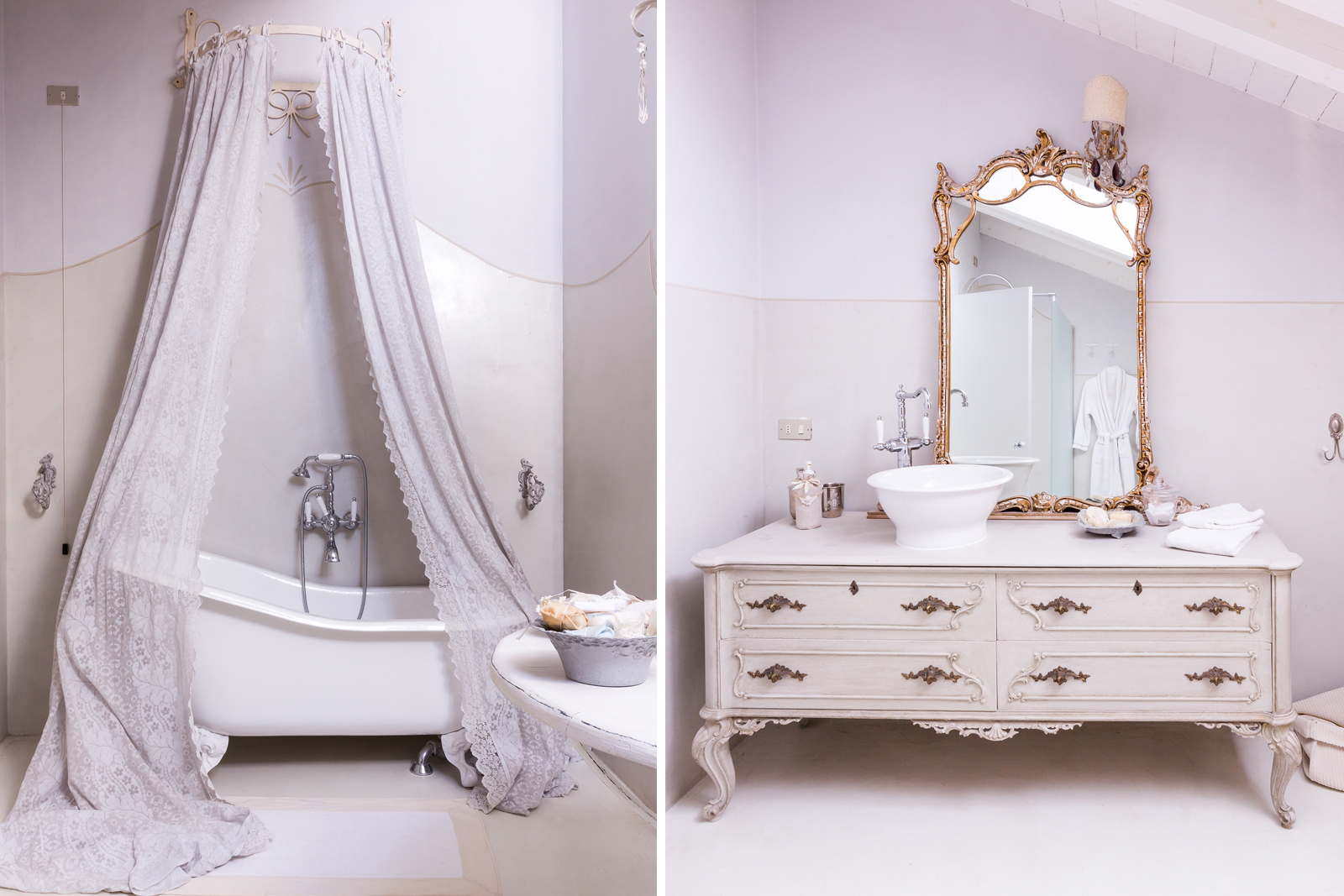 Arredo bagno shabby chic: cipria rétro: bagni shabby chic. la mia ...
