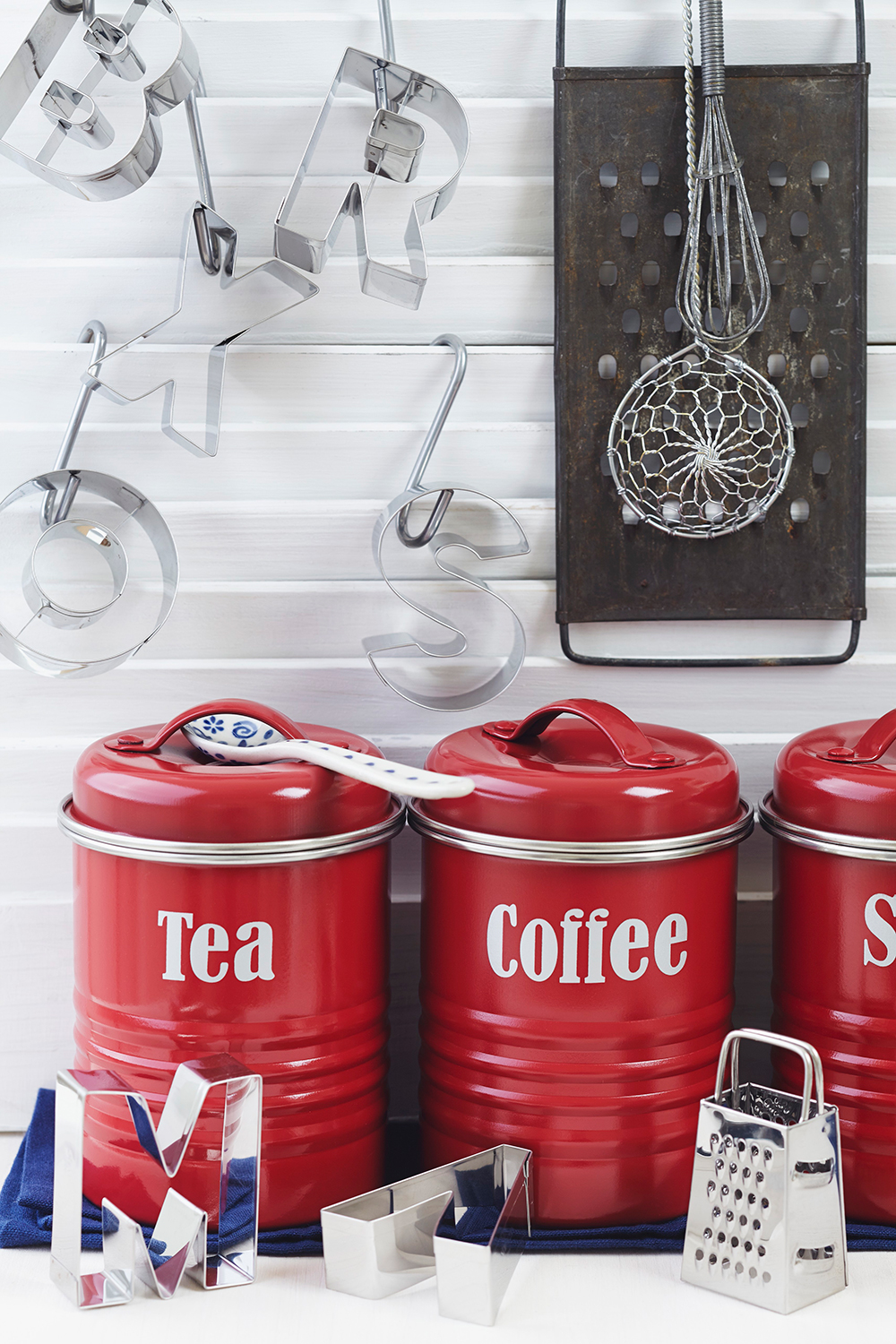 Lettering Contenitori da Cucina in Metallo Lettering, Arredamento, Arte, Design, Trend, Vintage, Arredare-con-le-lettere