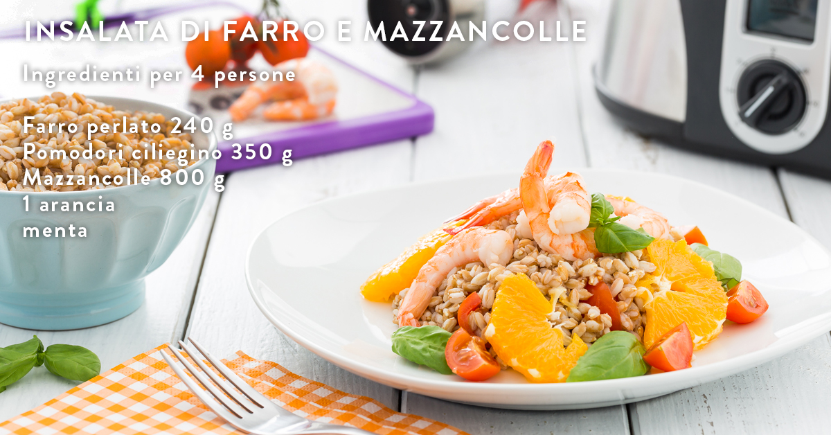 3 Ricette Estive Insalata di Farro e Mazzancolle Ricette estive, Ricette, Idee, Cucina, Estate, Food