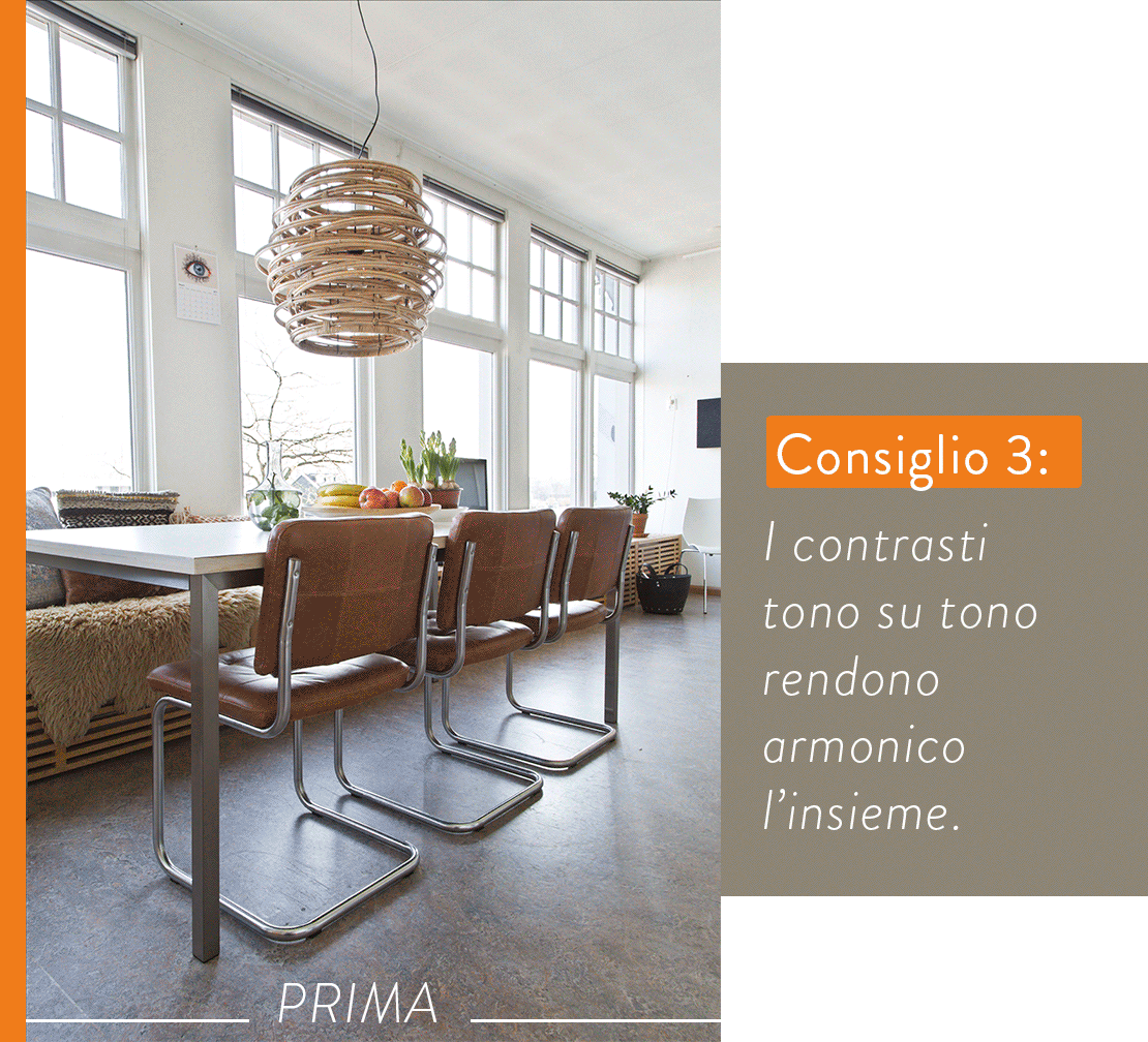 restyling di un interno colori