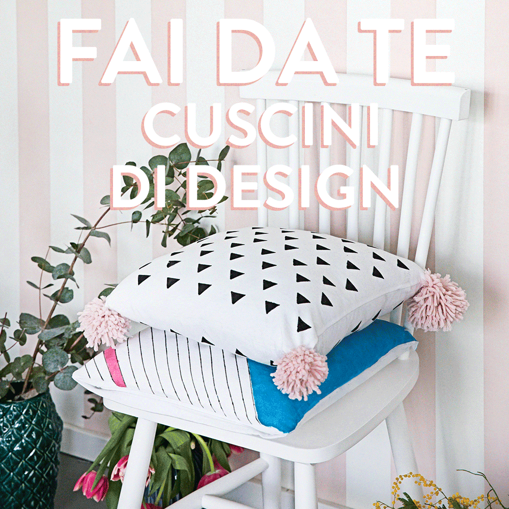 cuscini di design federe dipinte