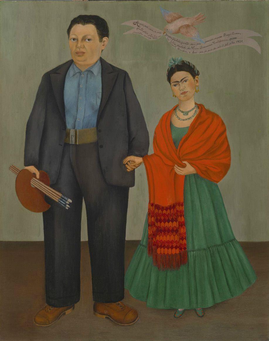 Dalani, Frida Kahlo, Frieda e Diego Rivera, 1931, (San Francisco Museum of Modern Art) Dalani, Frida Kahlo, Arte, Casa, Colori, Fiori, Ispirazioni, Giardino