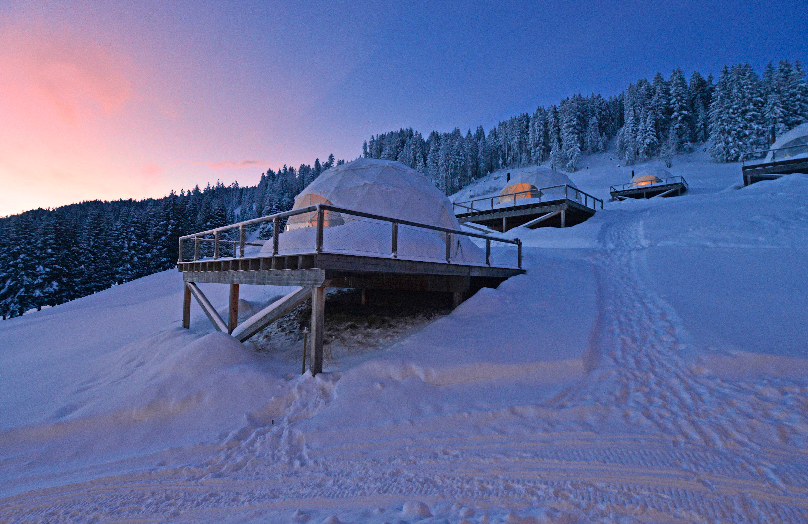 Whitepod hotel in de Zwitserse Alpen
