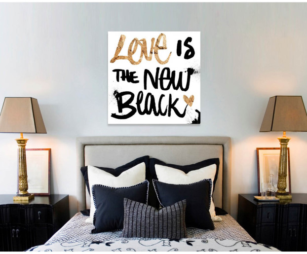 Contemporary bedroom. The framed photograph is a photo I have taken myself and own the rights to.