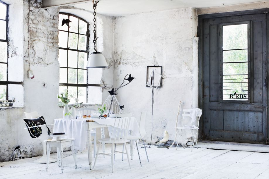 brocante inrichting in oude fabriekshal
