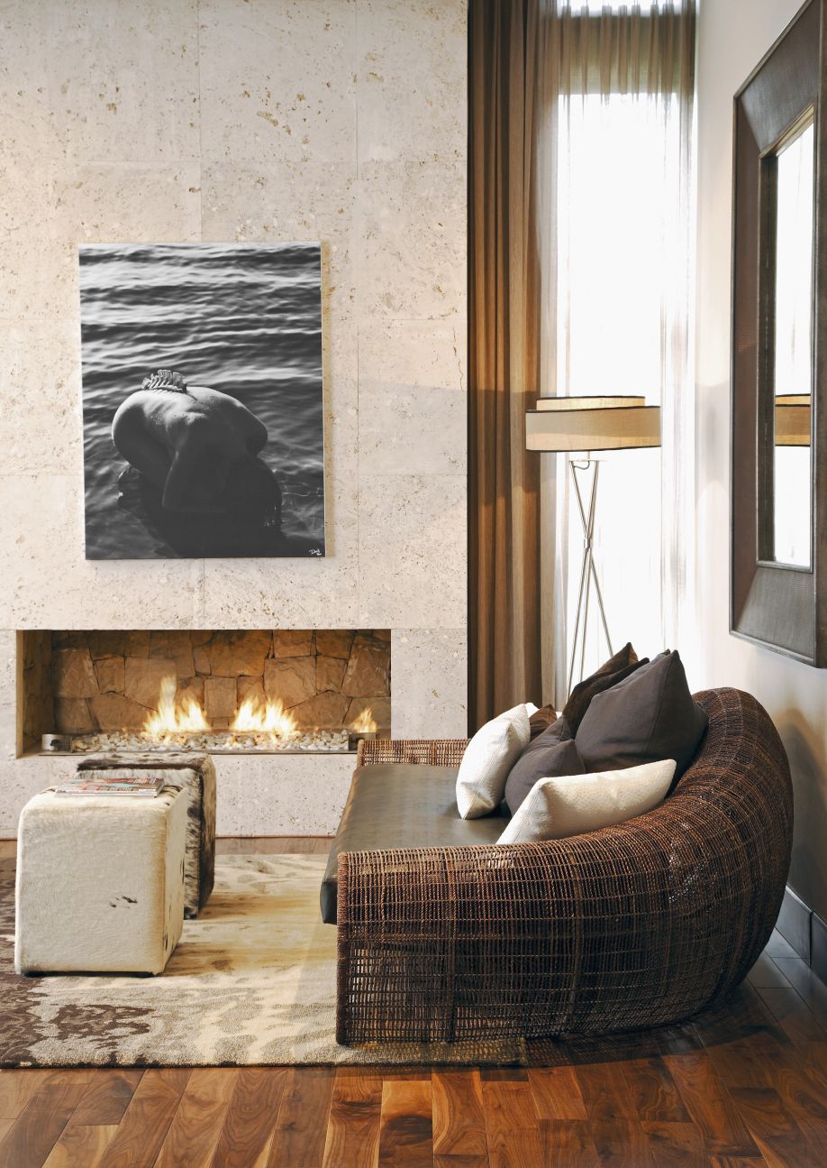 gelhaard in modern landelijk interieur