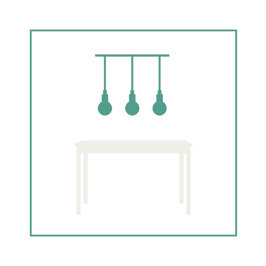 eetkamer-lampen-vierkante-tafel