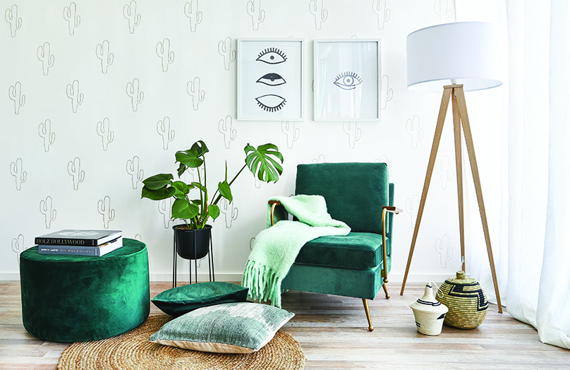 Cactus wand DIY: creëer je eigen behang