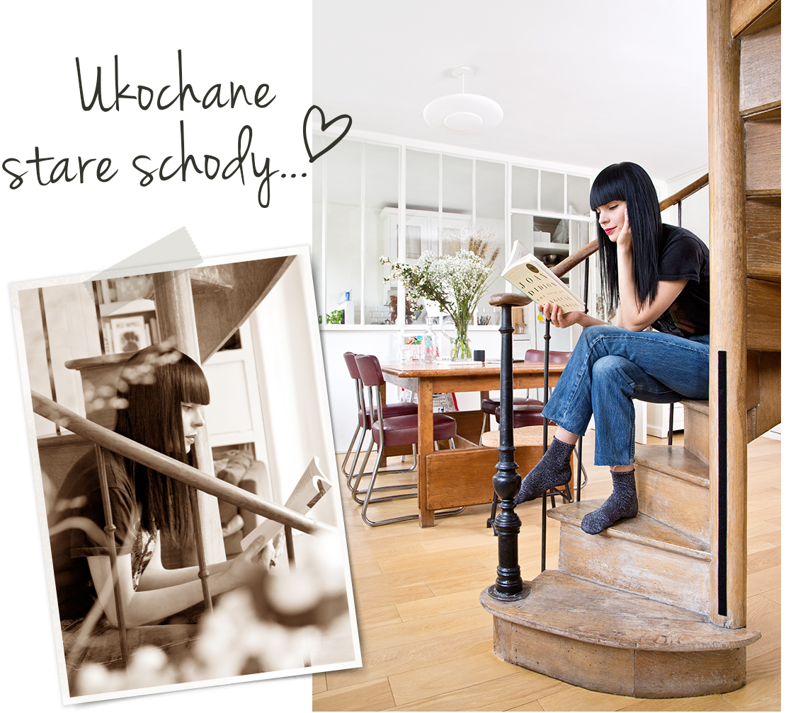 stare schody: vintage w domu