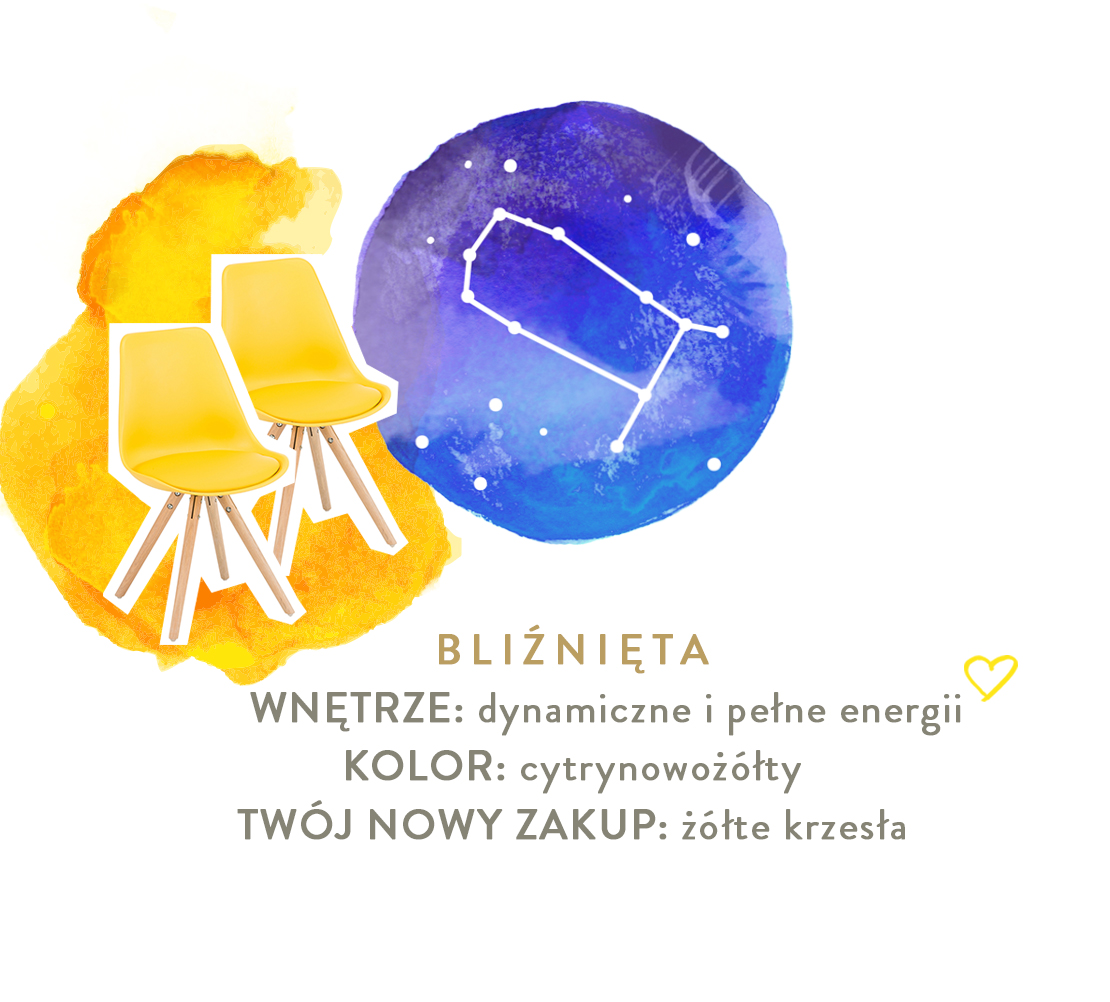 bliźnięta aranżacja zgodna ze znakiem zodiaku