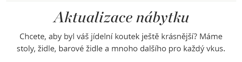 Nábytek do jídelny