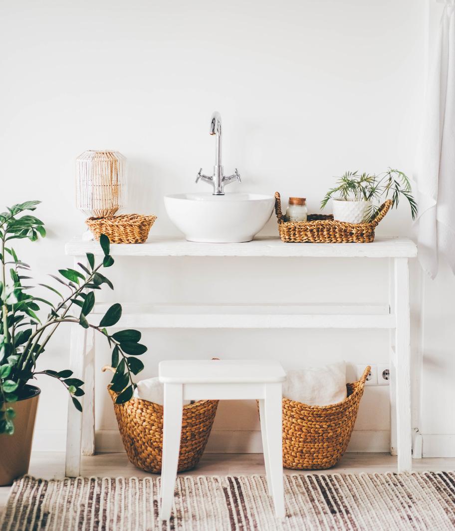 Koupelna ve stylu boho