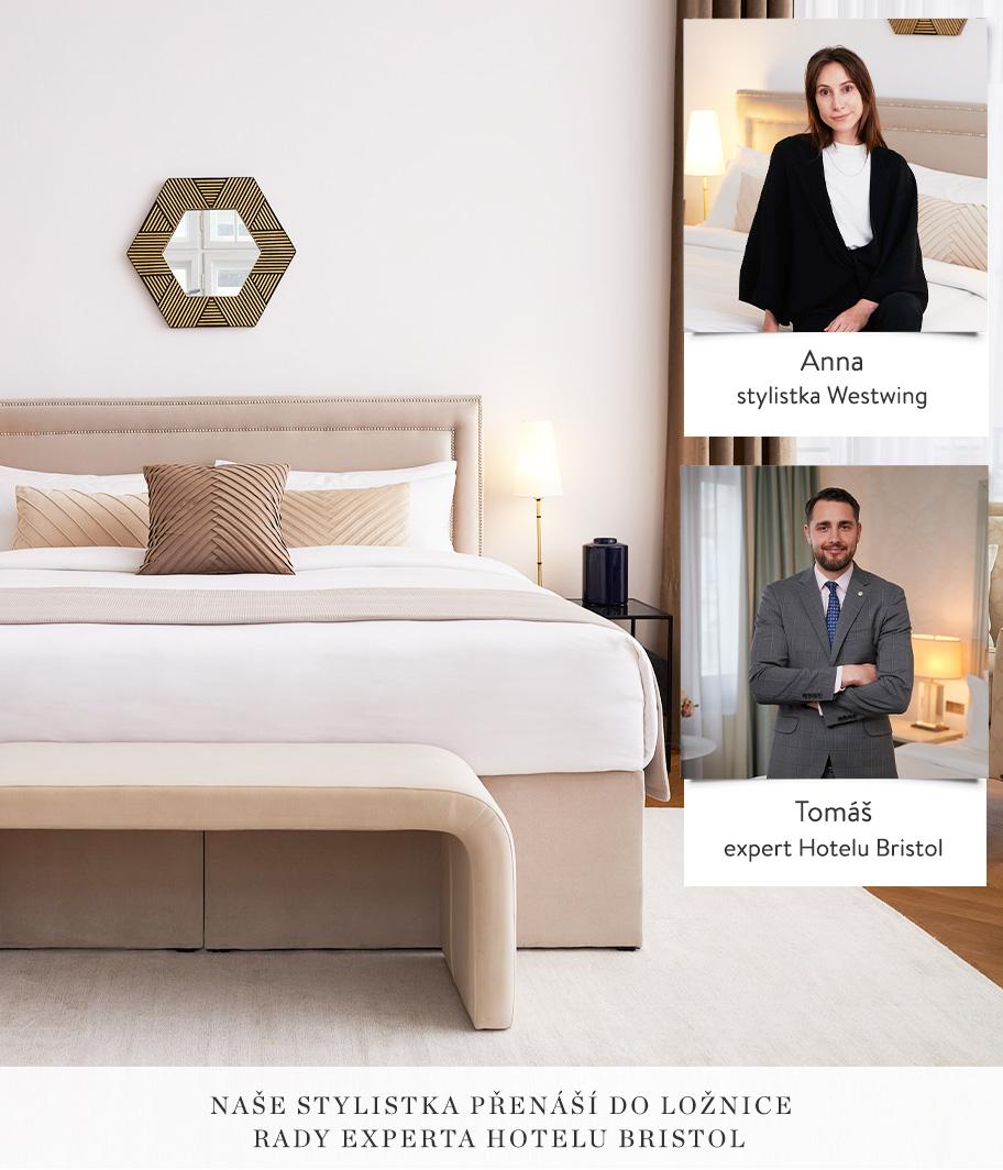 Ložnice jako v Hotelu Bristol