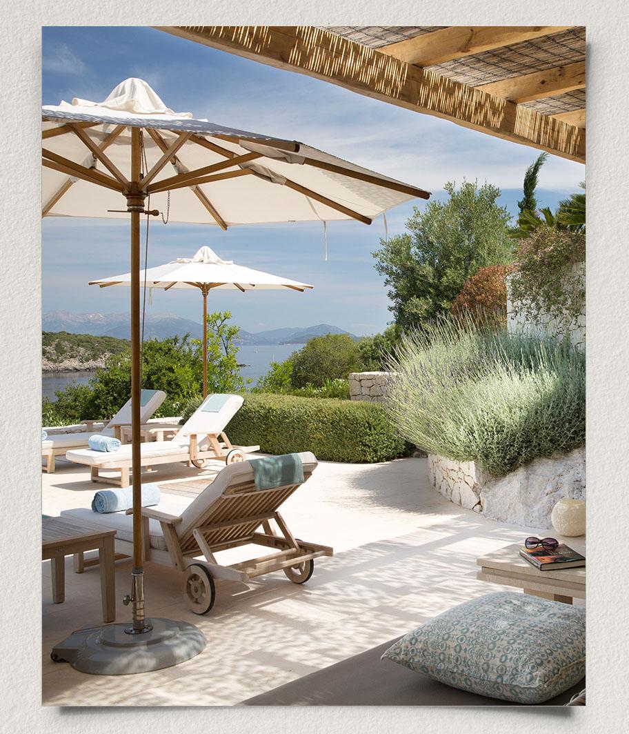 Zahrada ve stylu Santorini