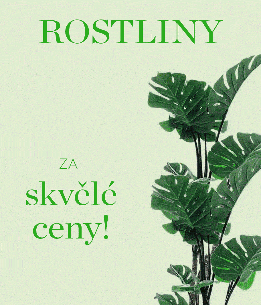 Umělé rostliny v květináčích
